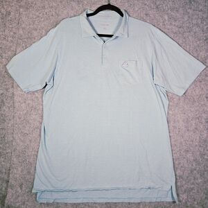 B. Draddy Mens Portmanock Golf Club Ireland Blue Striped Polo Sports Size XL